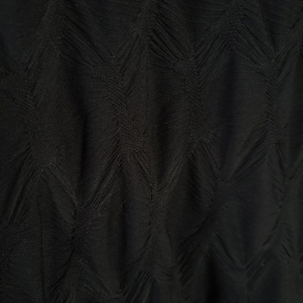B Darlin Black Chevron Textured Long Sleeve Bodycon Mini Dress L Indie Sleaze - Picture 10 of 12
